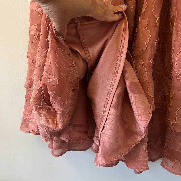 NWT Lulu's True Lover Floral Ruffled Strapless Mini Party Dress Pink Size XL - Picture 10 of 15